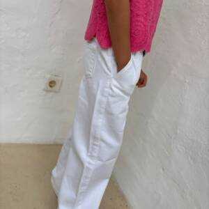 Comet White Wide Jeans