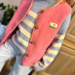 Vintage Teddy Vest Cashmere Roze