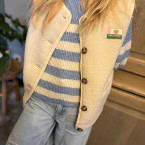 Vintage Teddy Vest Antique White