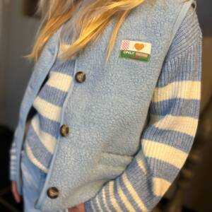 Vintage Teddy Vest Cashmere Blue